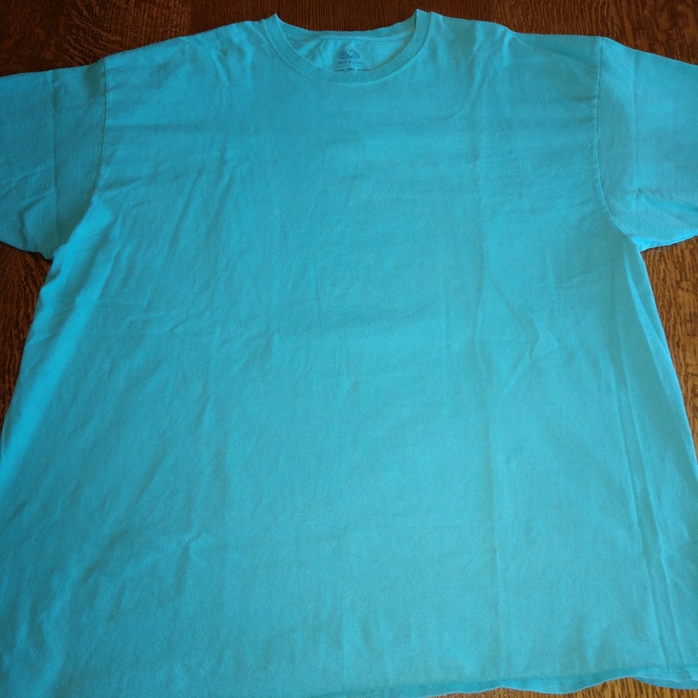 Blue Fruit or the Loom T-shirt XXXL Turquoise